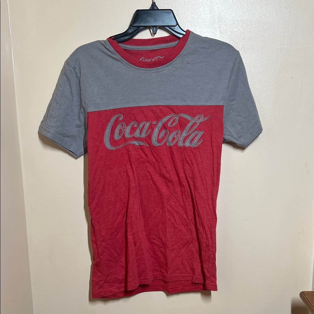 Coca Cola Red and Gray Short-Sleeve Logo Tee
